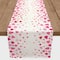 Pink & Red Dainty Heart Border Twill Table Runner
